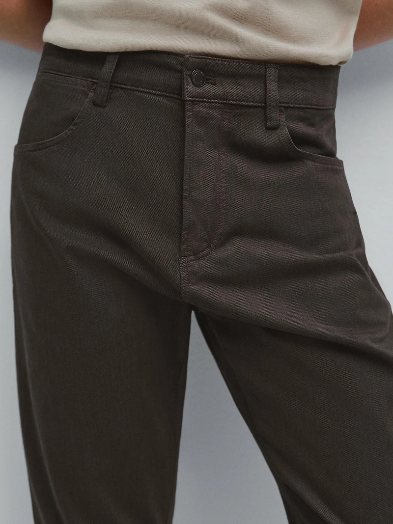Slim fit denim trousers