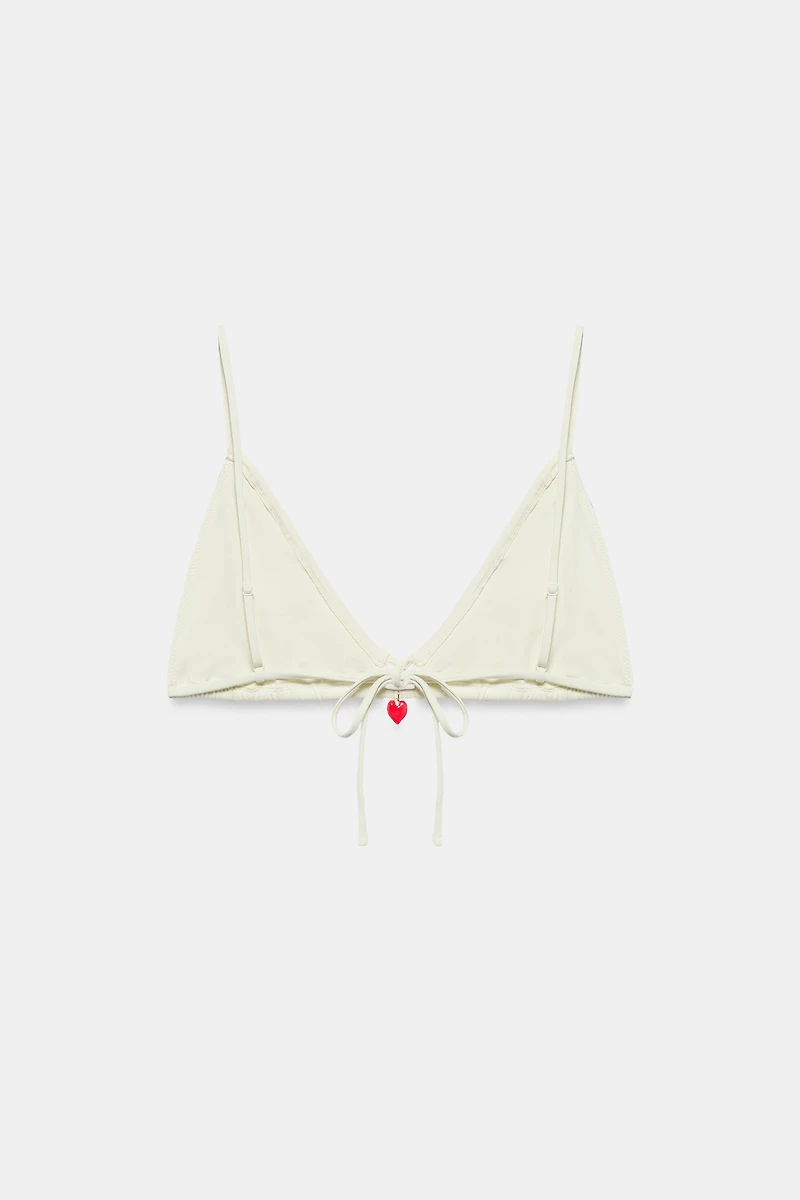 HEART BEAD BIKINI TOP