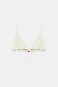 HEART BEAD BIKINI TOP
