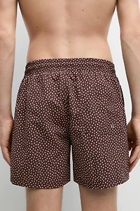 Polka dot print swimming trunks