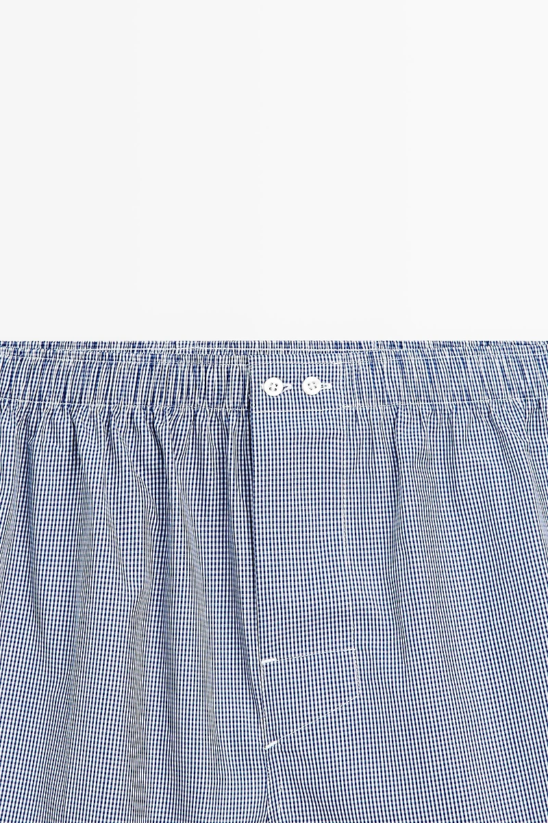 100% cotton micro-check boxers