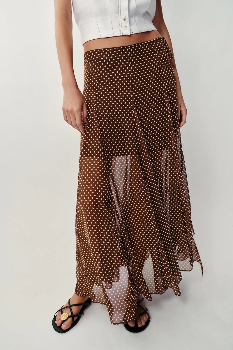 POLKA DOT MIDI SKIRT