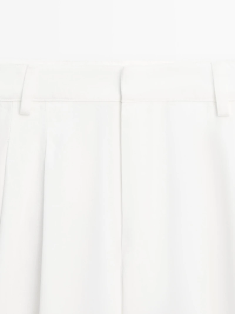 Pantalon wide leg à plis