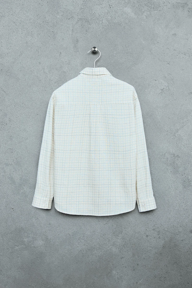 STORIESZ - CHEMISE À CARREAUX EN COTON ET LIN