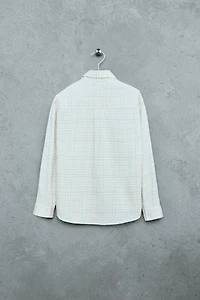 STORIESZ - CHEMISE À CARREAUX EN COTON ET LIN