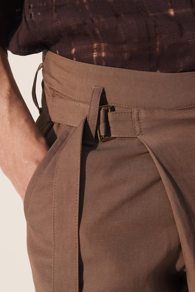 RELAXED FIT WRAP PANTS