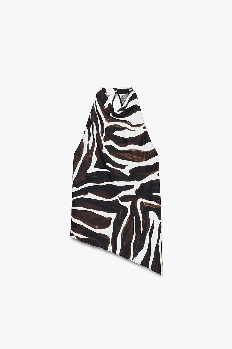 TOP HALTER À IMPRIMÉ ANIMAL ZW COLLECTION