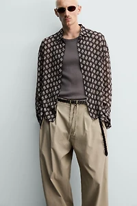 PANTALON COUPE BALLON À PLIS