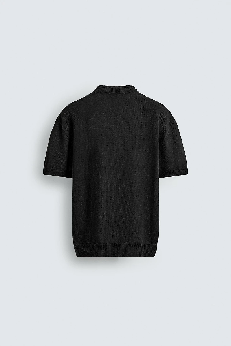 T-SHIRT EN MAILLE COTON ET LIN
