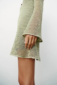 MINI CROCHET TRIM DRESS