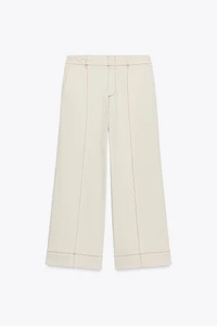 TOPSTITCHED CULOTTES