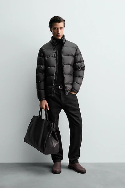 100% FEATHER WATER REPELLENT PUFFER JACKET