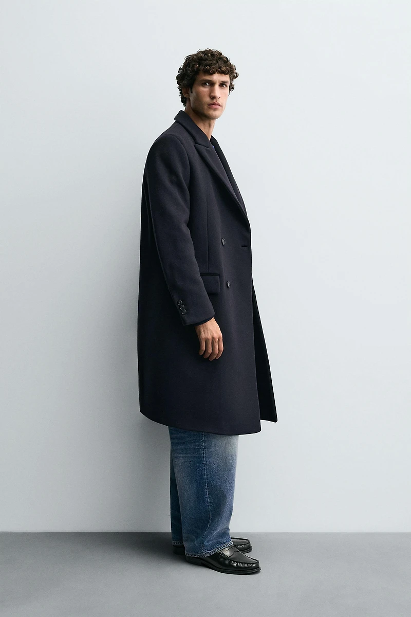 MANTEAU CROISÉ EN MÉLANGE DE LAINE MANTECO ®