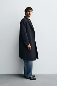 MANTEAU CROISÉ EN MÉLANGE DE LAINE MANTECO ®