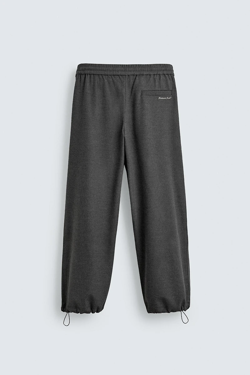 RELAXED FIT TEXTURED PANTS
