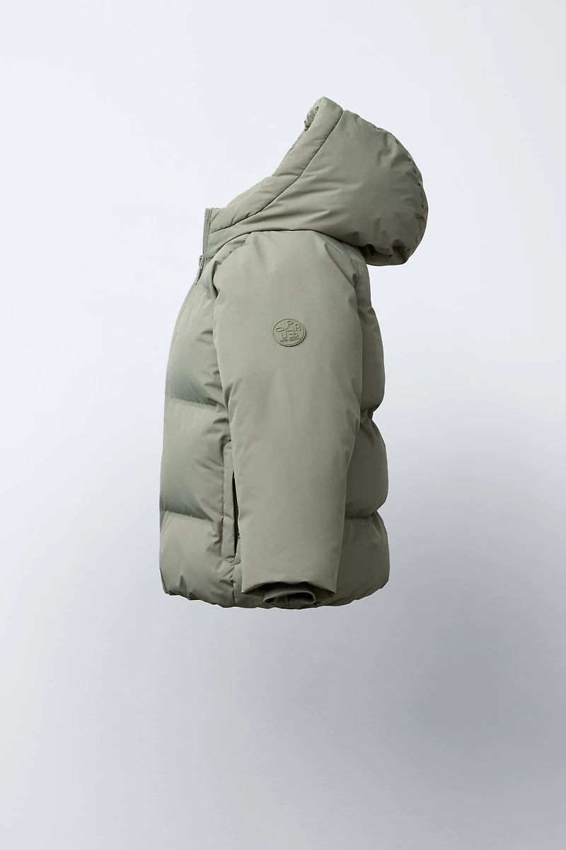 WATER REPELLENT HOODED PUFFER COAT