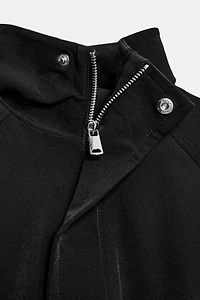 OVERSIZED ZIPPER BOMBER JACKET