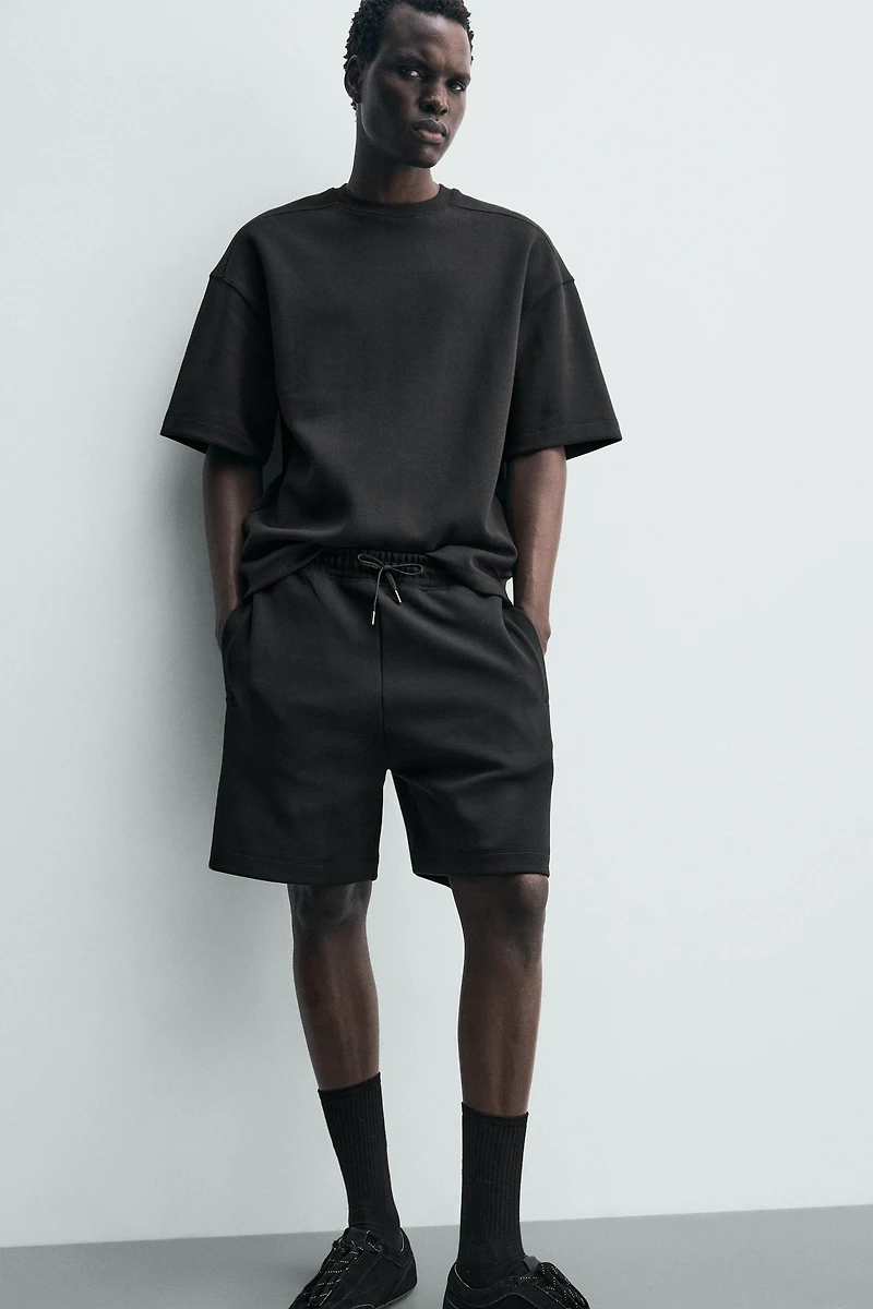 RELAXED FIT INTERLOCK JOGGER SHORTS
