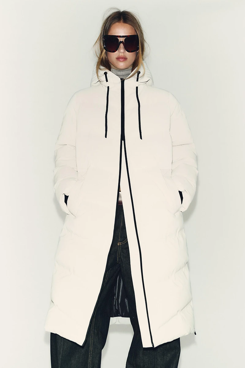 LONG RUBBERIZED WINDPROOF HOODIE ANORAK