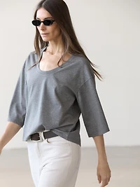 100% cotton scoop neck T-shirt