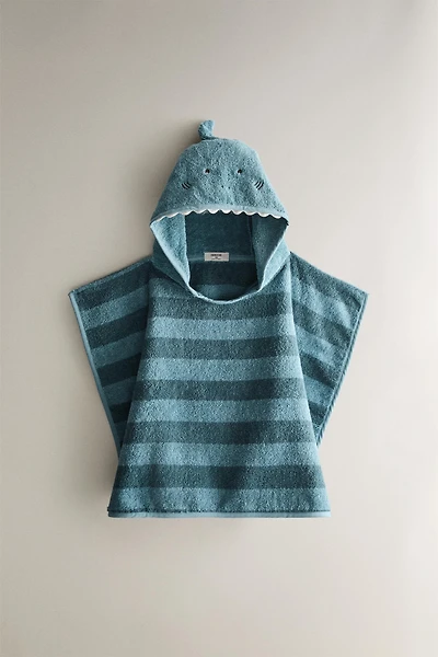 KIDS' SHARK BEACH PONCHO