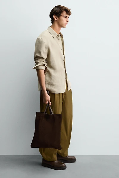 LEATHER SHOPPER BAG
