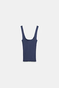 COTTON RIBBED TANK TOP