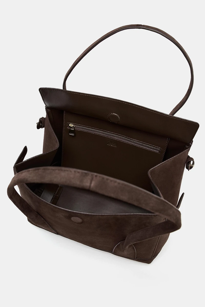 SAC CITYBAG EN CUIR DAIM