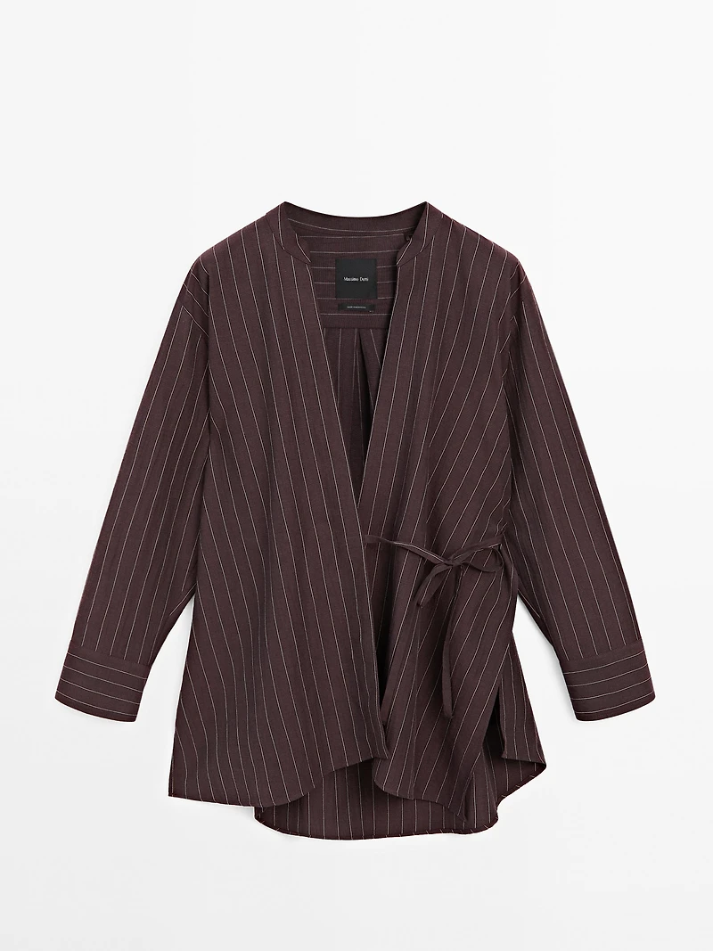 Kimono fluide rayures tennis