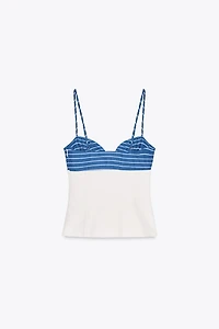 STRETCHY HANDKERCHIEF PRINT TOP