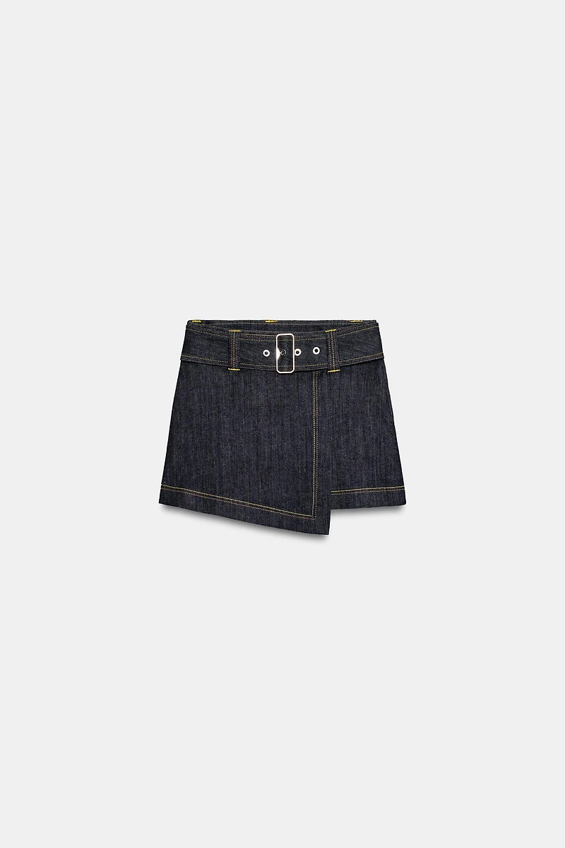 JUPE-PANTALON Z1975 CROISÉE À CEINTURE