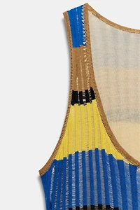 STRIPED LONG KNIT DRESS