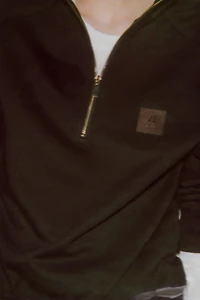ZIP PATCH SWEATSHIRT