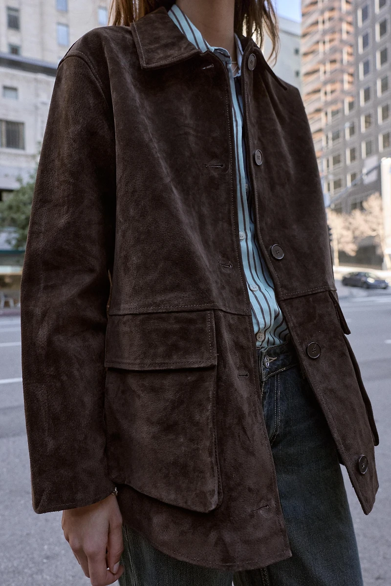 100% LEATHER SUEDE JACKET