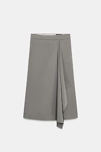 ASYMMETRIC WOOL SKIRT W COLLECTION