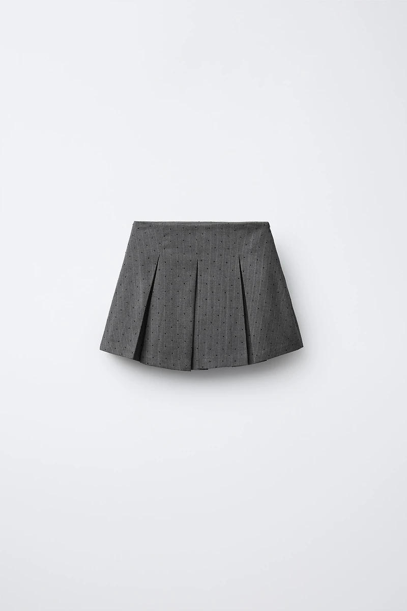 RHINESTONE PLEATED SKORT