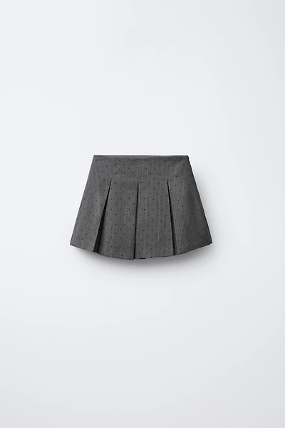 RHINESTONE PLEATED SKORT