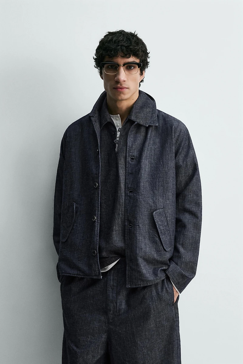 RELAXED FIT DENIM OVERSHIRT