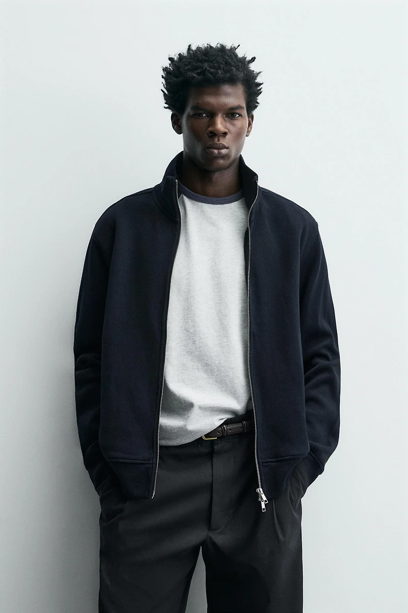 INTERLOCK RIBBED JACKET