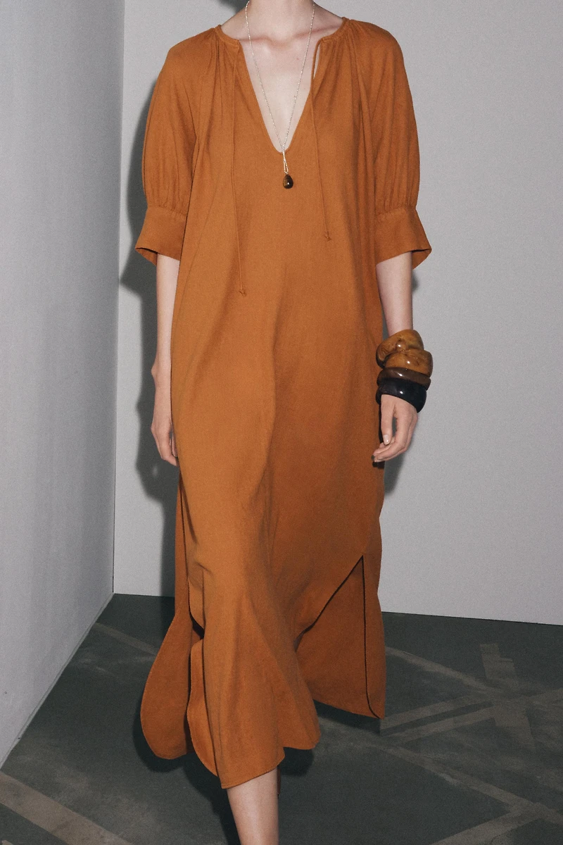 ZW COLLECTION LINEN TUNIC DRESS