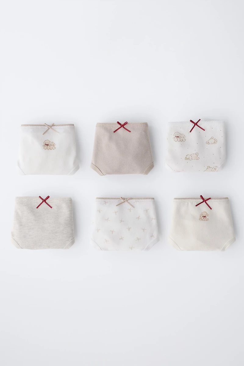2-6 YEARS/ SIX-PACK OF PUPPY PRINT UNDERWEAR