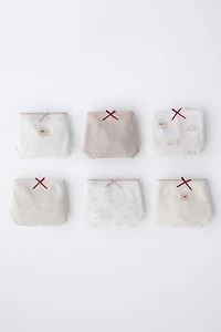 2-6 YEARS/ SIX-PACK OF PUPPY PRINT UNDERWEAR