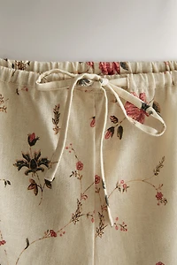 COTTON LINEN FLORAL SHORTS | KATHARINE POLE