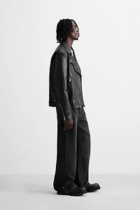 FAUX LEATHER BIKER JACKET