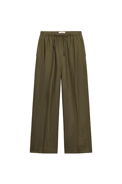 LINEN STRAIGHT LEG PANTS