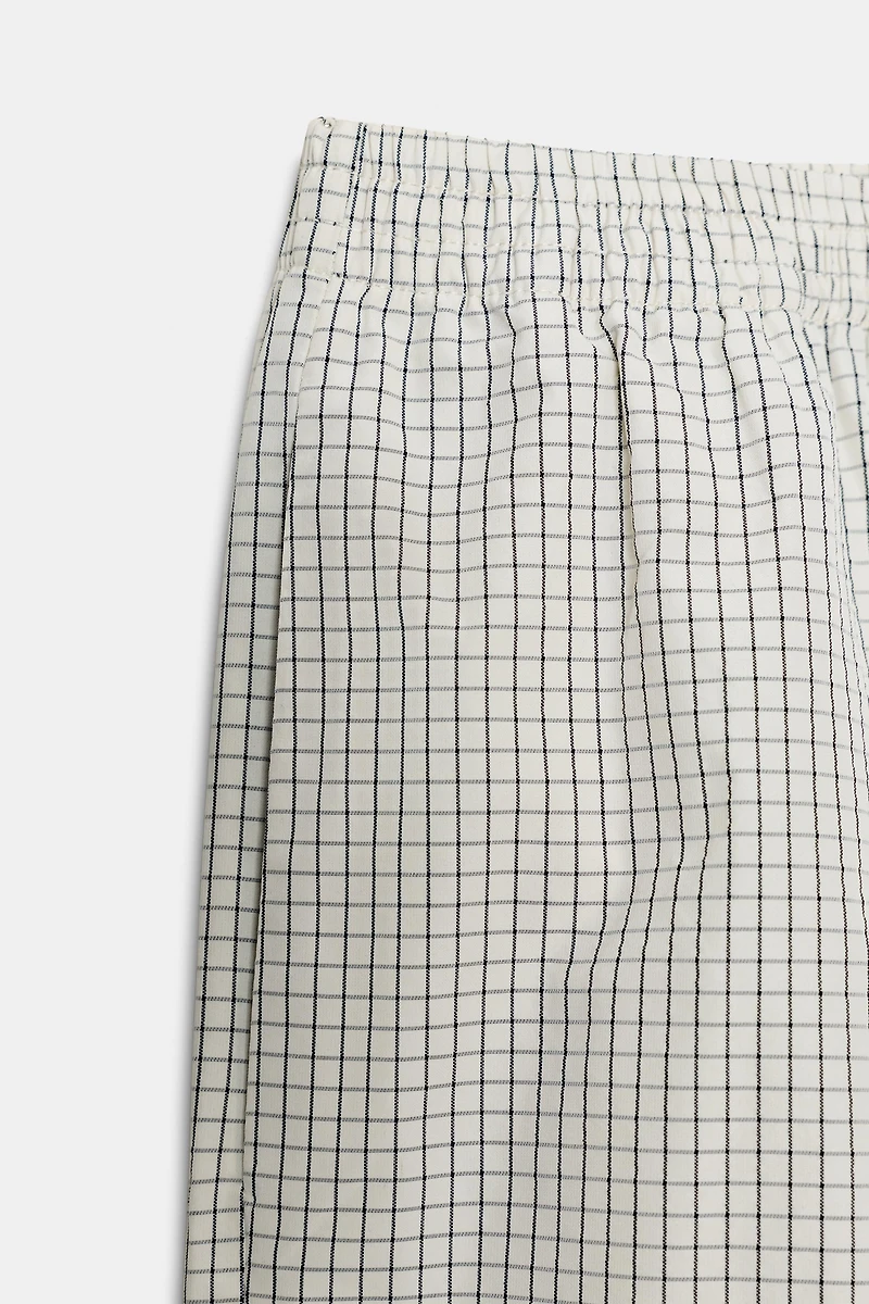 PANTALON BOUFFANT NYLON À CARREAUX