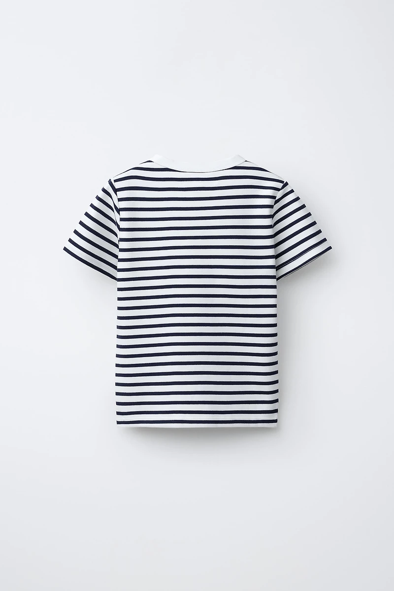 INTERLOCK STRIPED T-SHIRT