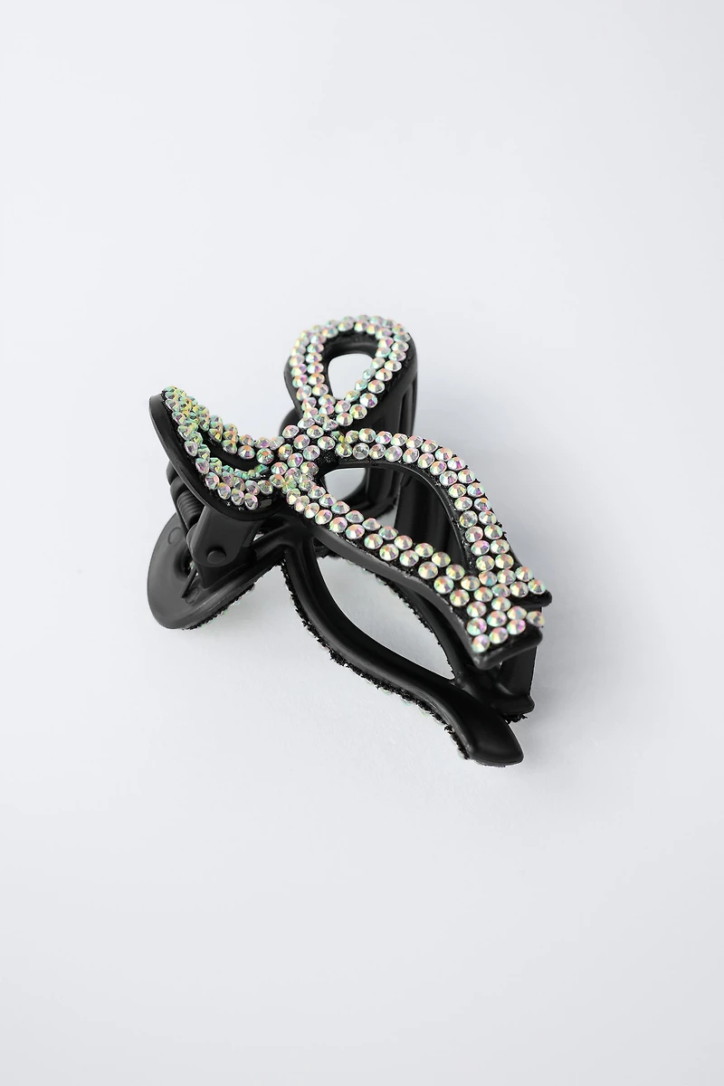 RHINESTONE BOW HAIR CLIP