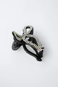 RHINESTONE BOW HAIR CLIP