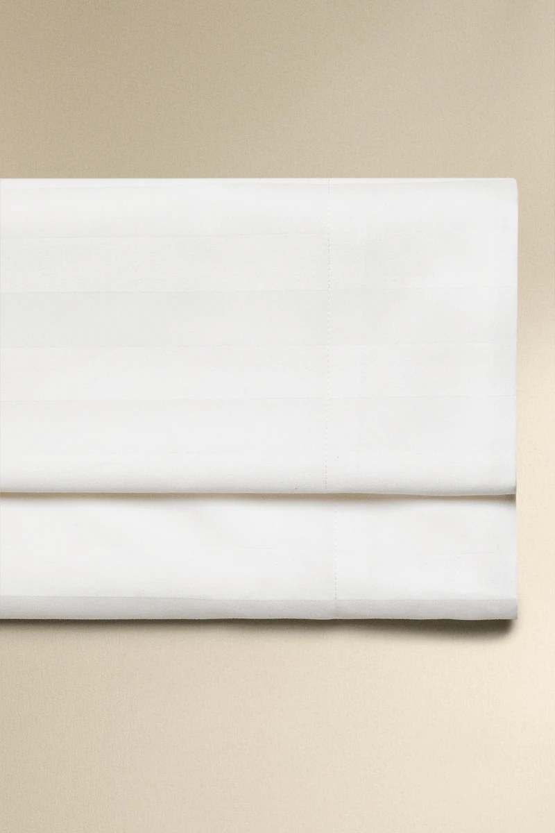 STRIPED SATEEN FLAT SHEET 500-THREAD-COUNT
